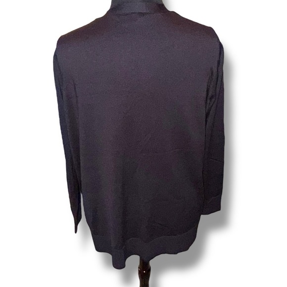 LANE BRYANT Modern Long-Sleeve Open-Front Cardigan - 18/20 Black - Picture 4 of 14